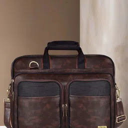LOREM Men Textured Laptop Bag-picture-35