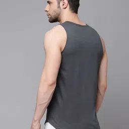 Metronaut Pure Cotton Round Neck Gym Vest MNT-SD02201034RL image 5