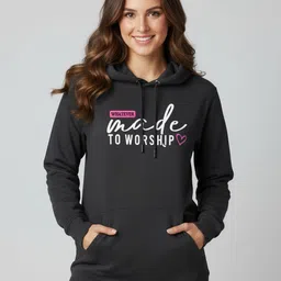 Mast & Harbour Women Printed Hooded Sweatshirt-picture-37