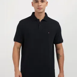 Tommy Hilfiger Men Solid Polo Collar Cotton T-shirt-picture-20