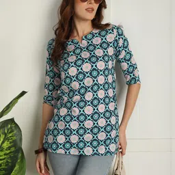 Moda Rapido Women Polyester Straight Kurtis image 1
