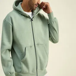 Mast & Harbour Men Solid Hooded Long Sleeves Sweatshirt image 2