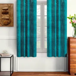 Myntra Elegant Homes Blue 2 Pieces Velvet Abstract Printed Window-picture-5