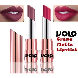 VOLO Set Of 2 Creme Matte Lipstick - 3.5 g Each -  Plum 636 & Passion Pink 644 image 2