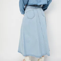 max Cotton A-Line Midi Skirt image 5