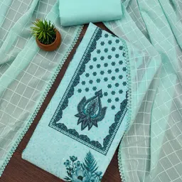 HERE&NOW Floral Printed Unstitched Dress Material-picture-28