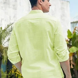 AMRIT TOP WEAR Men Mandarin Collar Straight Kurta image 3