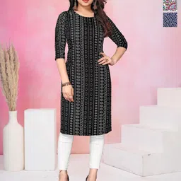 KETAKI FASHION Selection Of 3 Bandhani Printed Round Neck Straight Kurtas-image-14