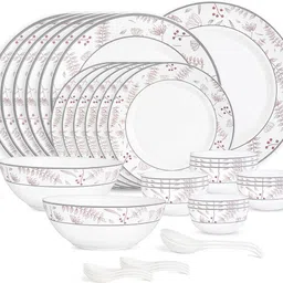 larah Pack of 35 Opalware elegant way to serve dinner to your family or guests Grandeur Dinner Set image 4