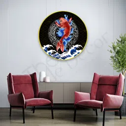 The Castle Decor Black & White Fishes Sparkle Wooden Wall Art-picture-13