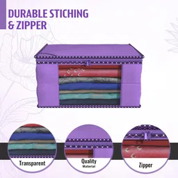 Kuber Industries Purple 24 Pieces Foldable Drawer Organisers image 5