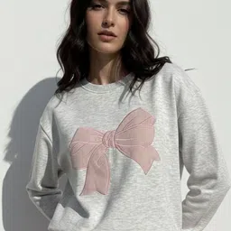 Outzidr Women Embroidered Sweatshirt image 3