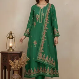 Sangria Ethnic Motifs Woven Design Unstitched Dress Material-picture-27