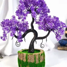 Dekorly Blue Plastic Artificial Flowers & Plants With Pot-picture-38