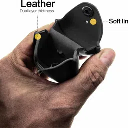 khr Pouch for Boat Airdopes 131 / 138 Shockproof Protective Leather Case Cover (Earphone Not Included) image 3