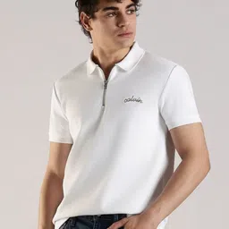 Calvin Klein Jeans India Resource Men Solid Polo Collar T-shirt image 1