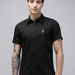 U.S. Polo Assn. Denim Co. Self Design Textured Pure Cotton Casual Shirt image 3
