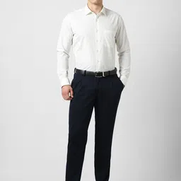 Van Heusen Men Slim Fit Pleated Formal Trousers image 5