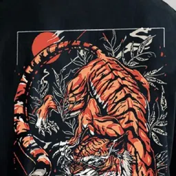 Leotude Men Graphic Printed Round Neck Oversized T-shirt image 3