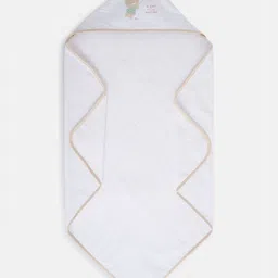 Chicco White & Brown Printed Pure Cotton 380 GSM Bath Towel-picture-19