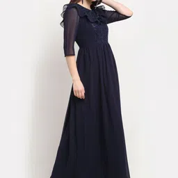 dressberry Lace Yoke Ruffled Maxi Dress image 5