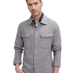 RARE RABBIT Men Comfort Spread Collar Solid Casual Shirt-image-83