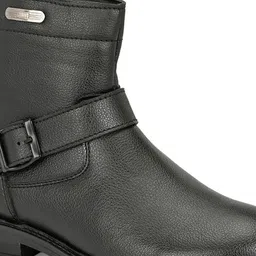 AfroJack Women Round Toe Block Heel Boots image 2