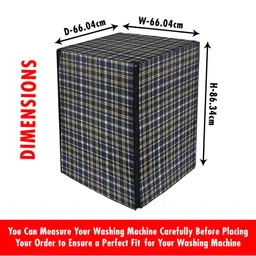 DREAM CARE Grey & White Printed Front Loading Washing Machine Cover image 3