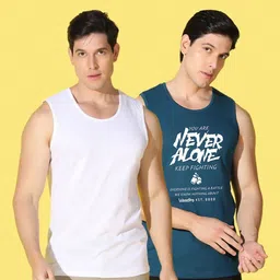 WOOSTRO Men Typography 2 Printed Raw Edge Slim Fit T-shirt image 4