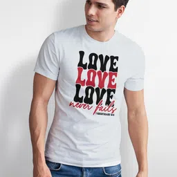 Seekbuylove Men Typography Printed Bio Finish T-shirt image 4