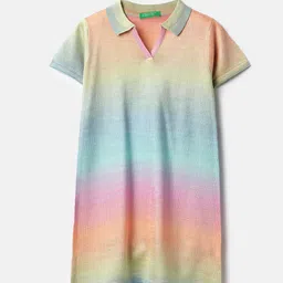 United Colors of Benetton Girls Colourblocked T-shirt Dress-picture-28