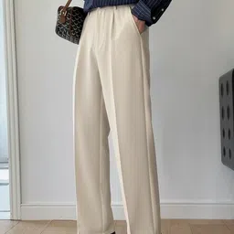 DELAN Men Relaxed Straight Leg Easy Wash Pleated Trousers-picture-32