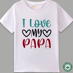 BLUSHES Kids Father's Day Theme Typography Printed Regular Fit Cotton T-shirt-picture-40
