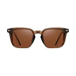 AUGEN Unisex Brown Lens & Brown Square Sunglasses with image 2