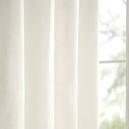 saral home Maroon Cotton Striped 7 ft Light Filtering Eyelet (Set of 2) Door Curtains image 4