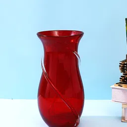 TAYHAA Red Handcrafted Glass FlowerVases image 5
