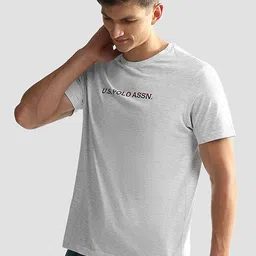 U.S. Polo Assn. Men Pack Of 2 Printed Pure Cotton Lounge T-Shirts image 2