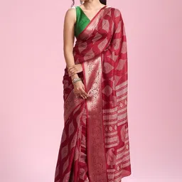 MOHEY Woven Design Saree With Blouse Piece-picture-20