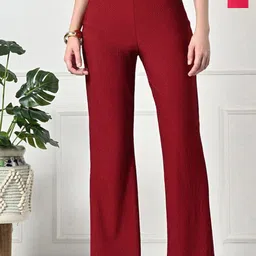 Brainbees Women Pack of 2 Smart High-Rise Easy Wash Regular Trousers-image-68