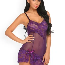 LEADWORT Self Design Shoulder Straps Baby Doll image 3