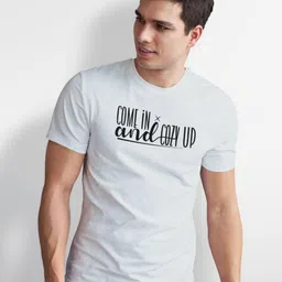 Seekbuylove Men Typography Printed Bio Finish T-shirt image 4