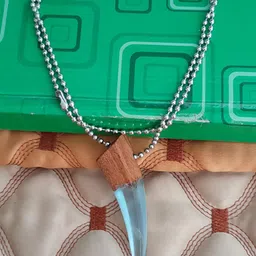 M Men Style Stainless Steel Geometric Long Bar Wood and Green Wood Resin Boho Pendant-picture-48