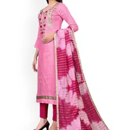 Maroosh Floral Yoke Design Beads & Stones Unstitched Dress Material image 4