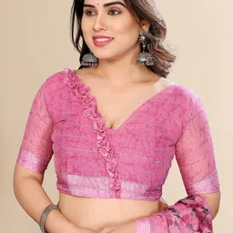 Moda Rapido Floral Printed Poly Georgette Saree image 2