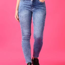 V-Mart Women Cotton High-Rise  Crinkle Heavy Fade Stretchable Jeans-picture-26