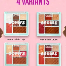 GLAM21 Scoop Makeup Palette- Eyeshadow- Contor- Highlighter & Blush-15 g- Chocolate Chip01 image 4