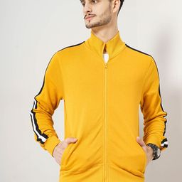 Celio Men High Neck Front-Open Sweatshirt-picture-3