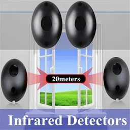real instruments Single Beam Sensor ABO-20 20 Meters Photoelectric Infrared Single Beam Light Radar Motion Sensor Door Window Burglar Alarm Sensor Gadgets For Home Security System Electronic Smart Switch Beam Barrier Detector 1 Pair (Transmitter and Receiver) IR Sensors image 3