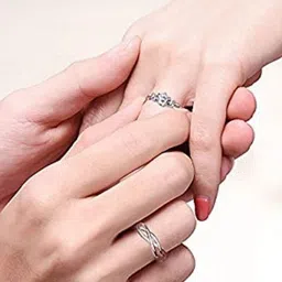 Teeragaj Set Of 2 Stones Studded Couple Adjustable Finger Rings image 4