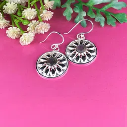 Zhupuk Women Floral Crystals Handcrafted Drop Gemstone Earrings-picture-14